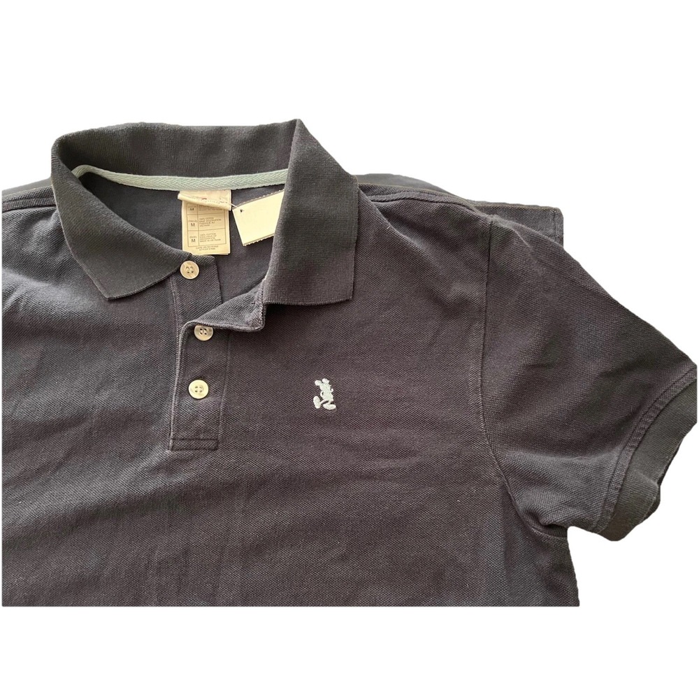 Disney Mickey Mouse Polo Cotton Vintage Navy Medium